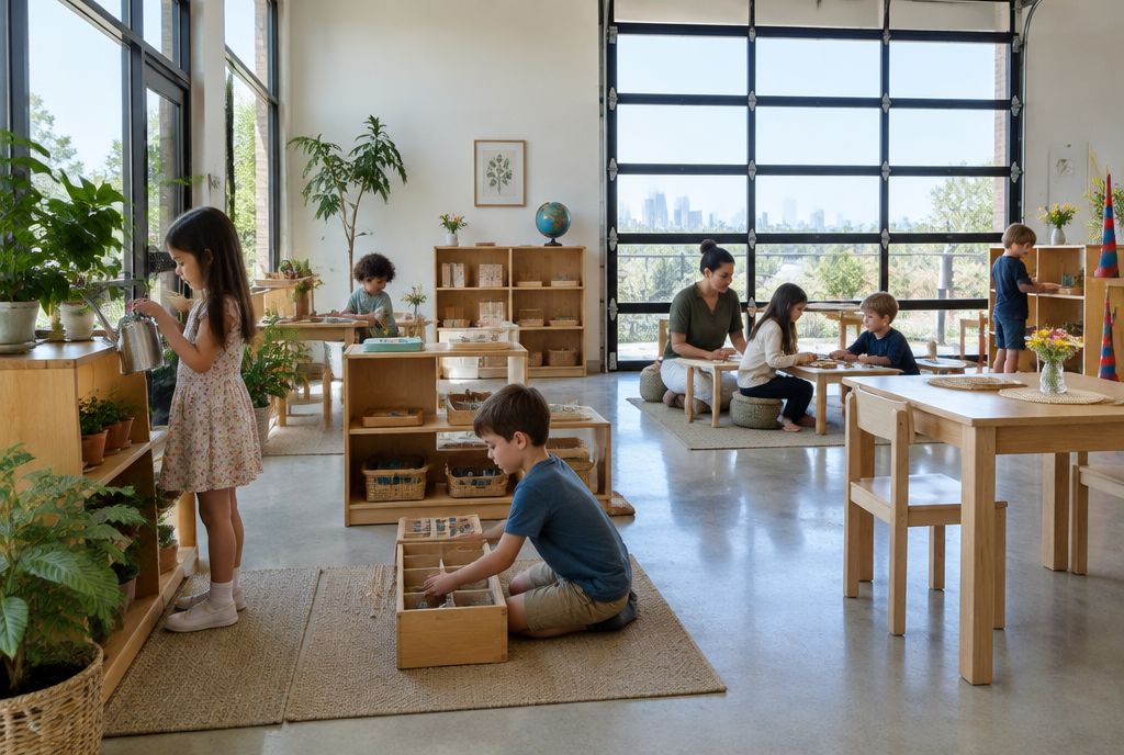 A small Montessori-style microschool room in Austin